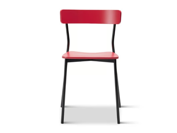 KAT METAL 300-M - Stackable steel chair with seat and back in beech by Origins 1971 - view 3